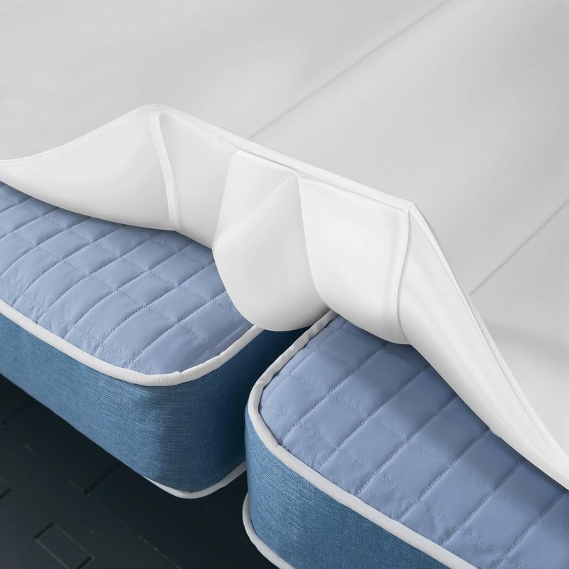 odesoy Upgrade 3-in-1 Bed Bridge Twin to King Bed Converter with Fitted Sheet- Mattress Gap Filler King Bed-with Sheet Strap Set 78"x 75"-Patent - Image 1